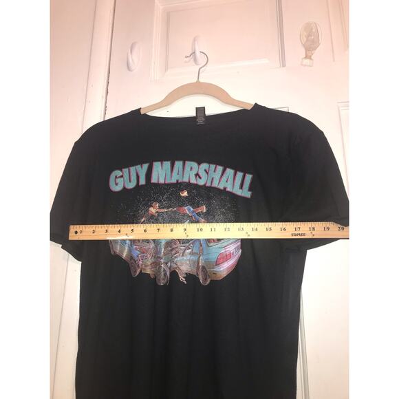 Anvil T-Shirt Men's L Black Short Sleeved Guy Marshall Logo - Picture 7 of 12